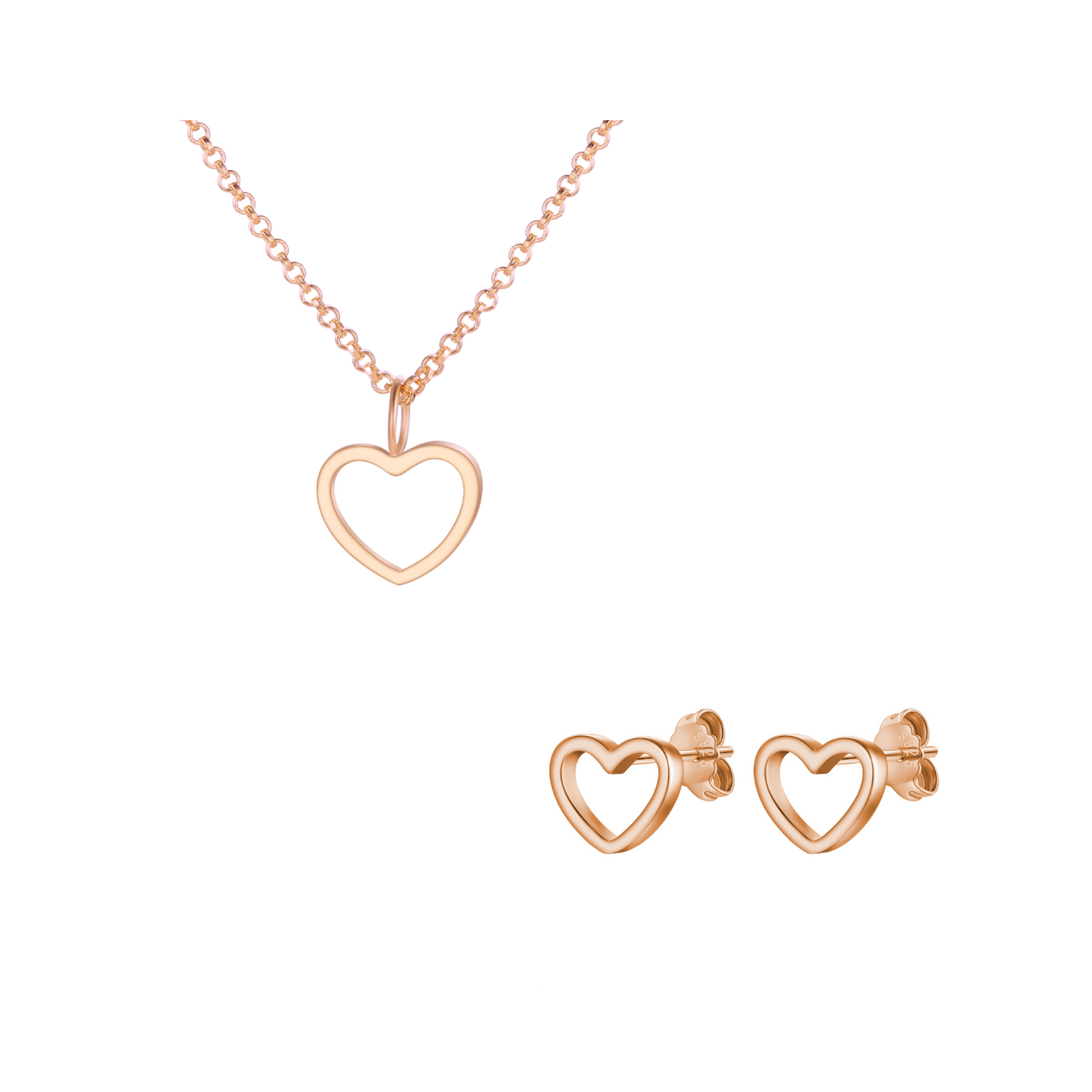 Hollow Hearts Kette & Ohrringe