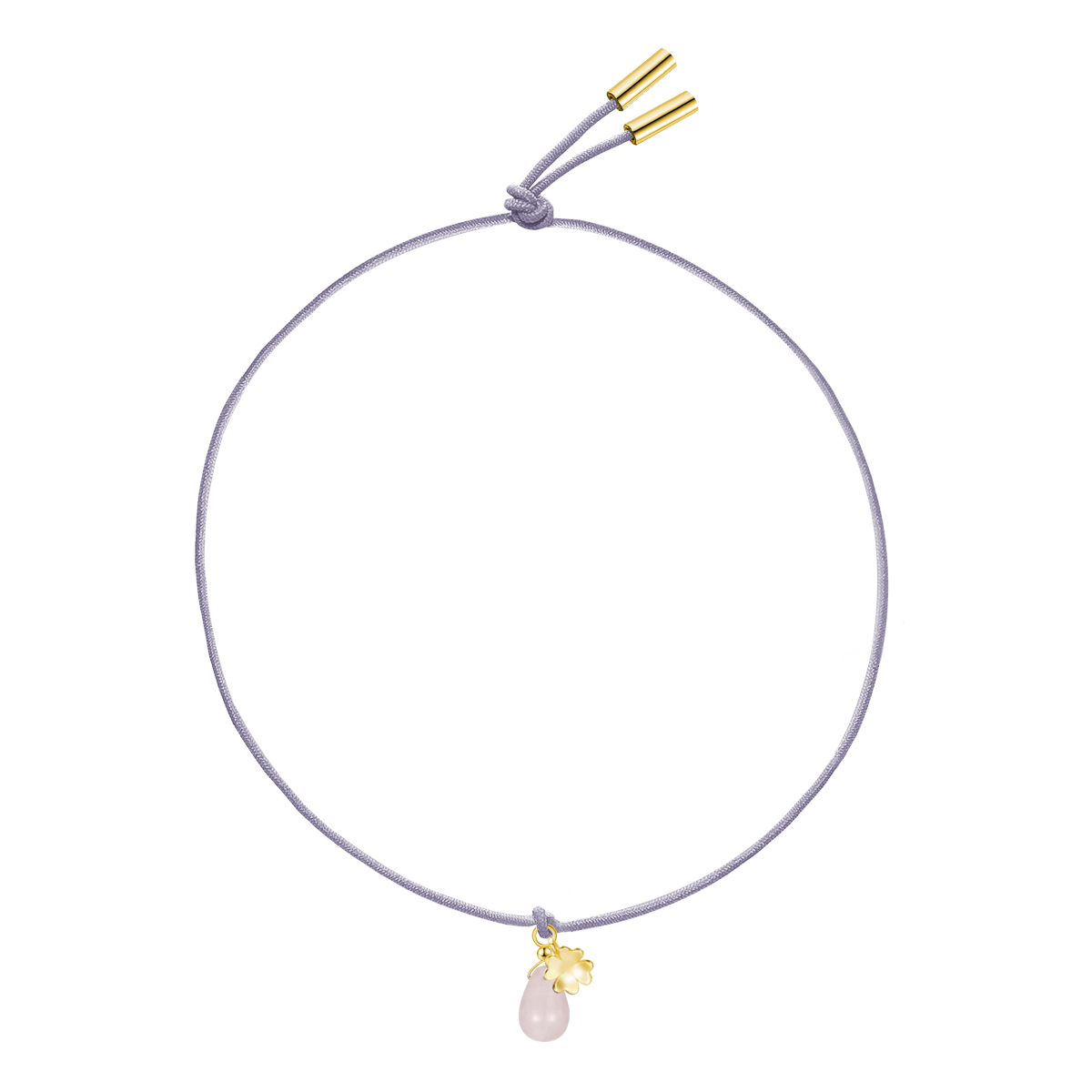 Rosenquarz & Kleeblatt Armbändchen