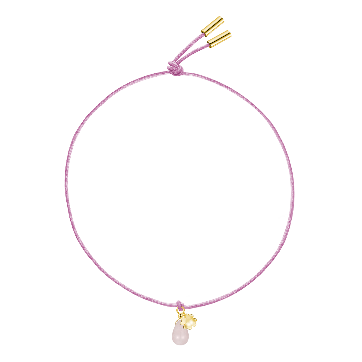 Rosenquarz & Kleeblatt Armbändchen