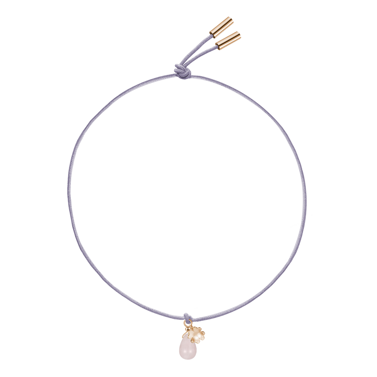 Rosenquarz & Kleeblatt Armbändchen