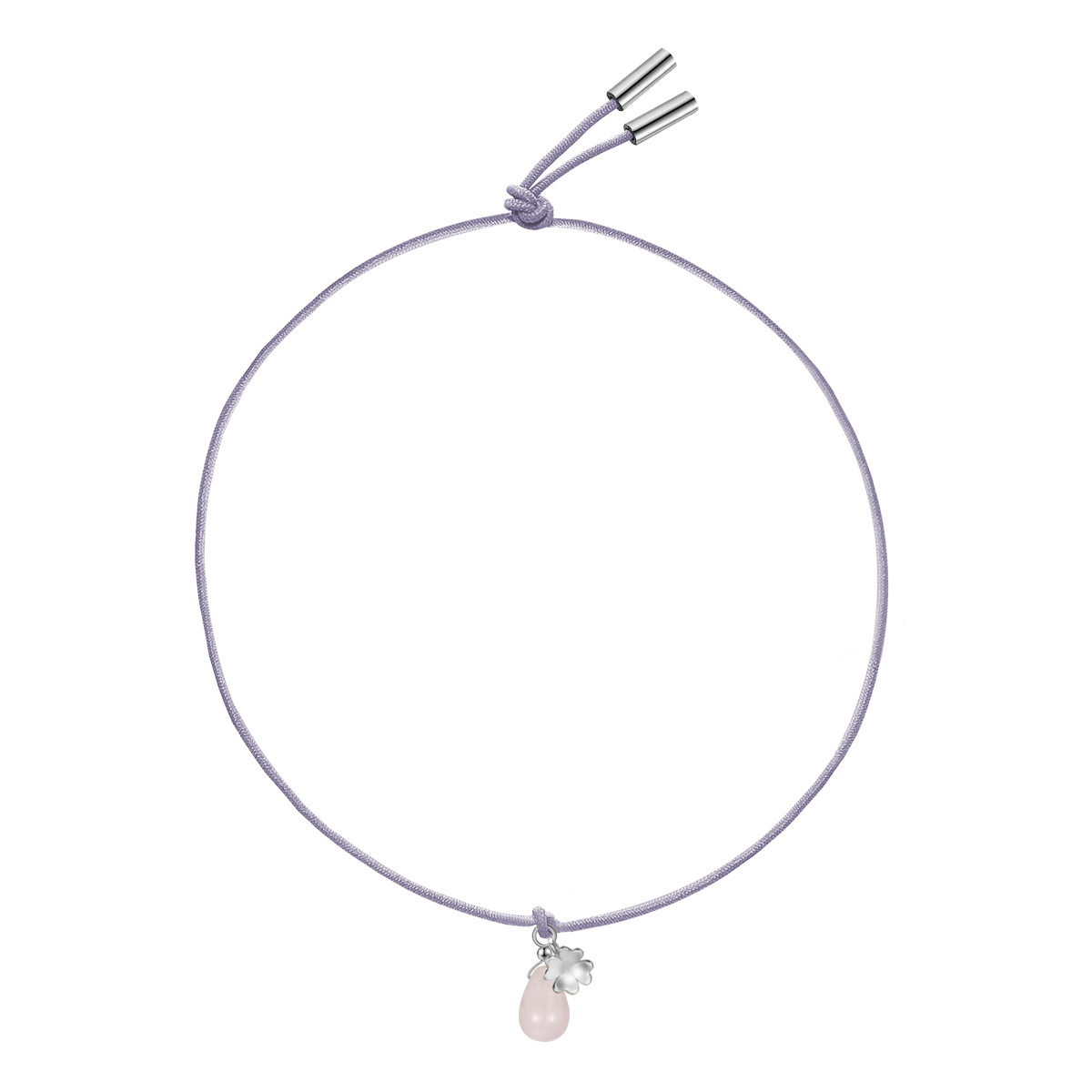 Rosenquarz & Kleeblatt Armbändchen