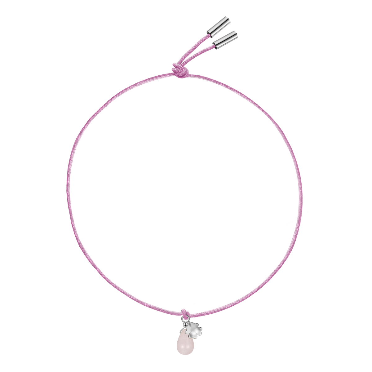 Rosenquarz & Kleeblatt Armbändchen