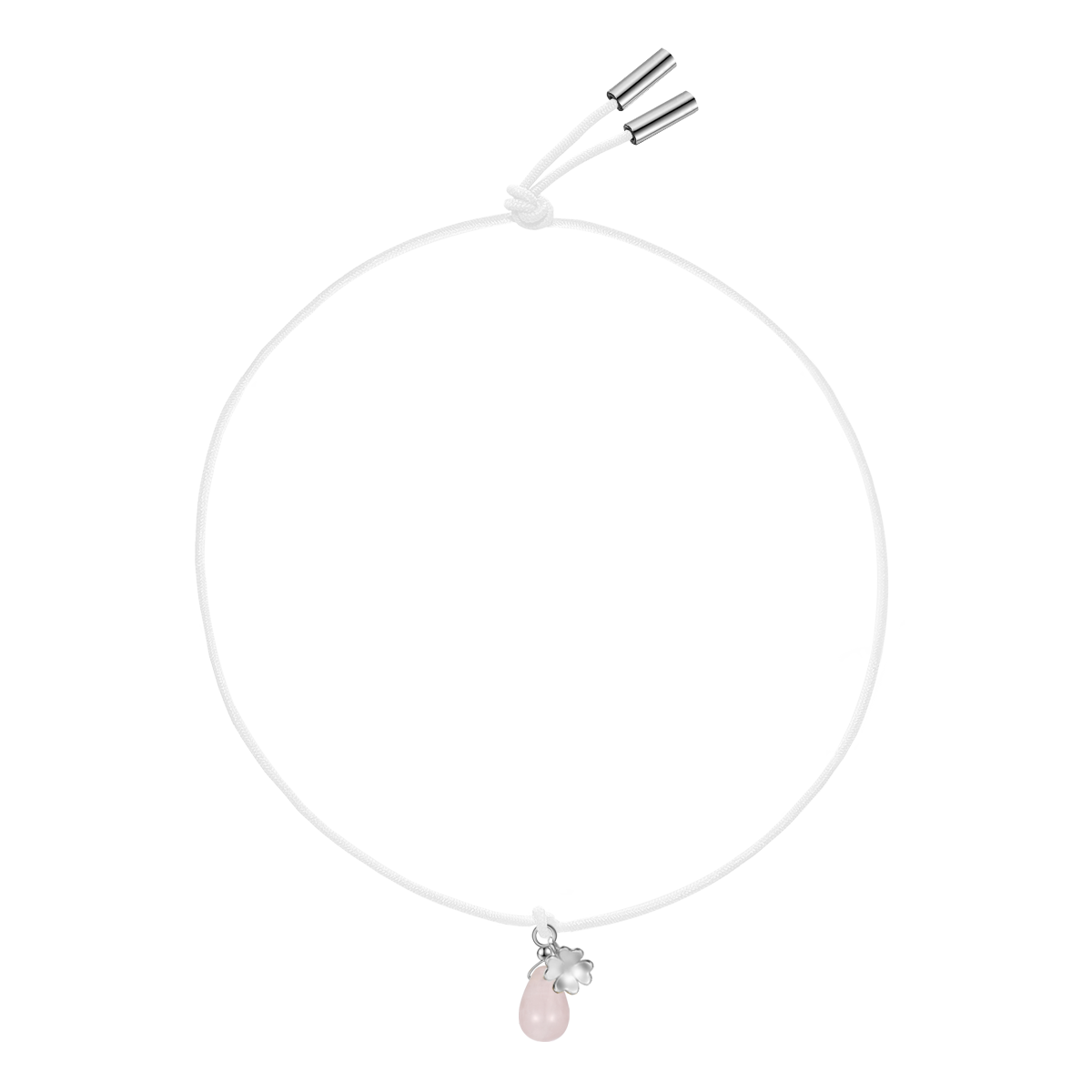 Rosenquarz & Kleeblatt Armbändchen