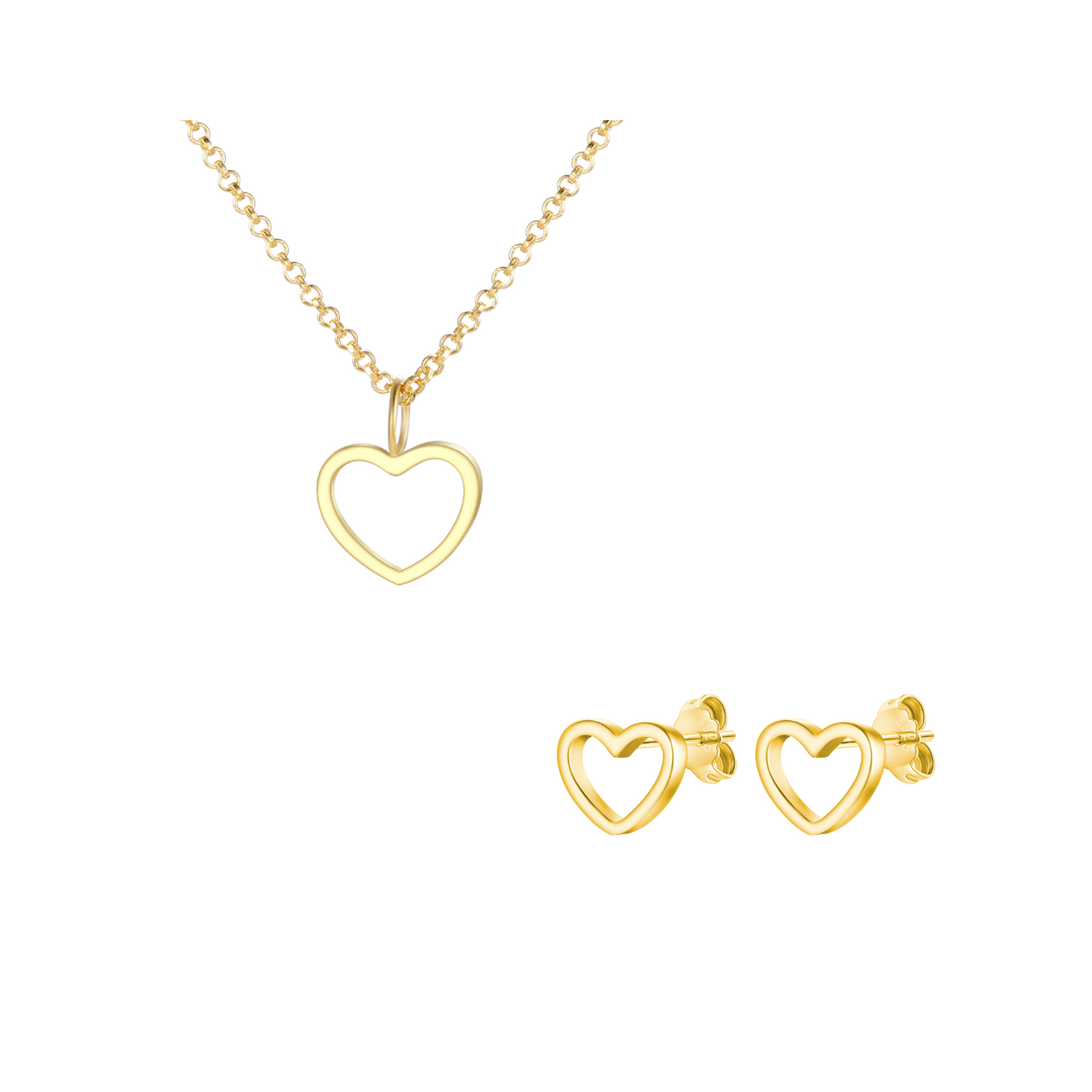 Hollow Hearts Kette & Ohrringe