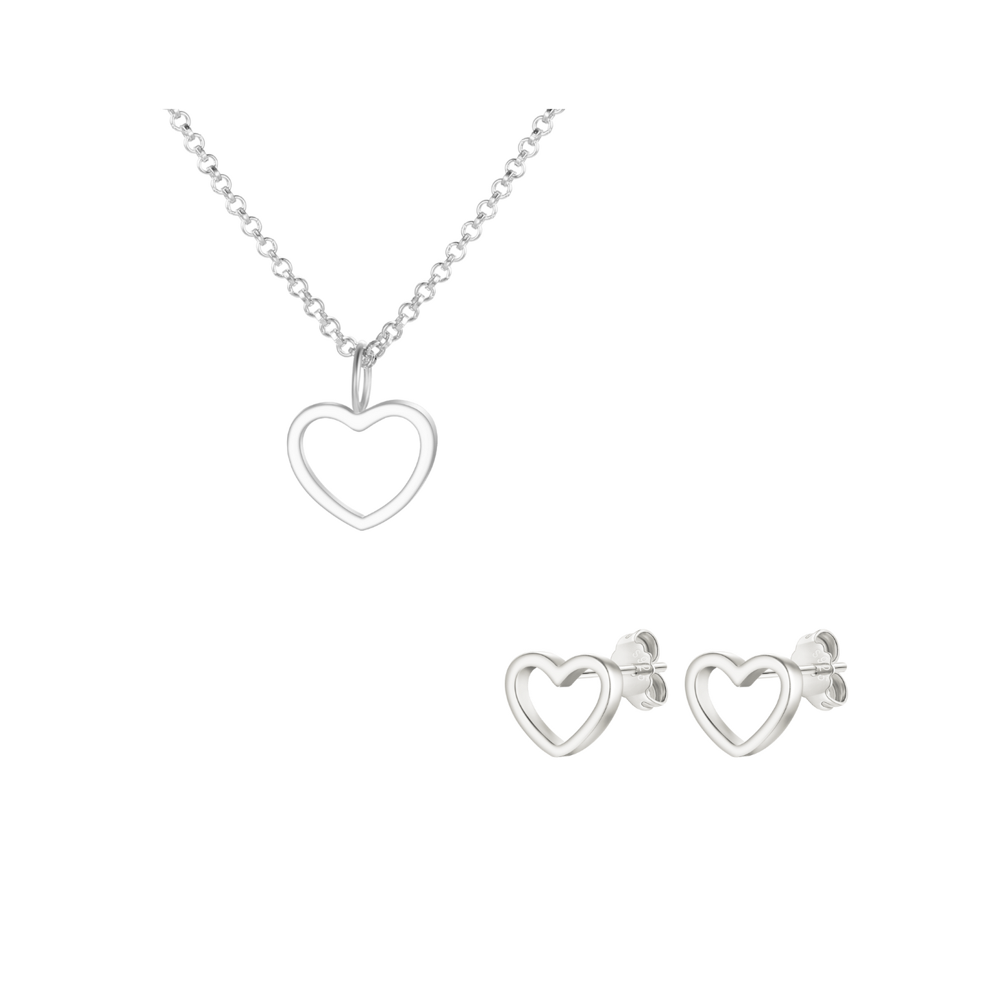 Hollow Hearts Kette & Ohrringe